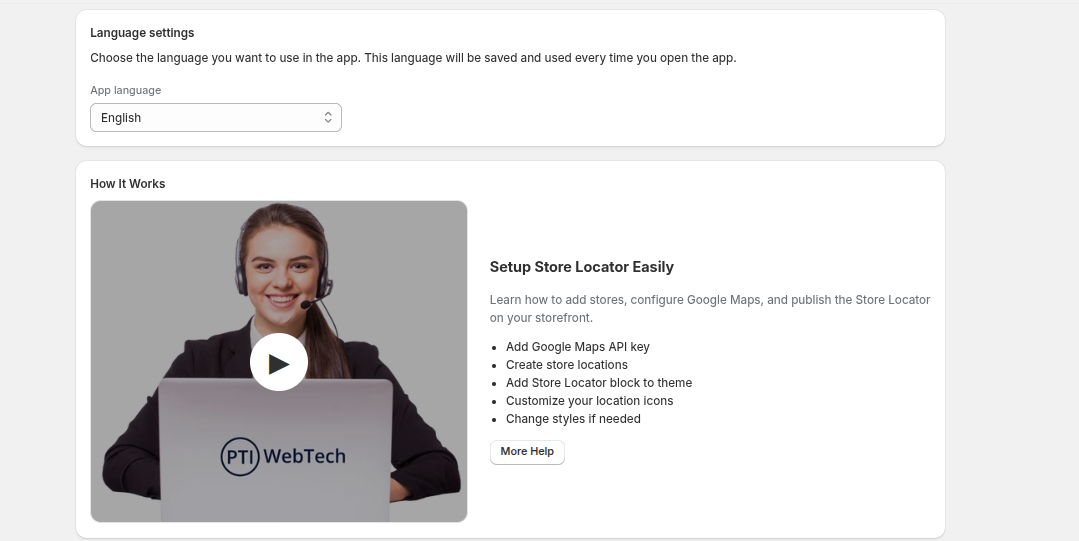 Language Settings and Video