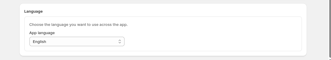 Language Settings
