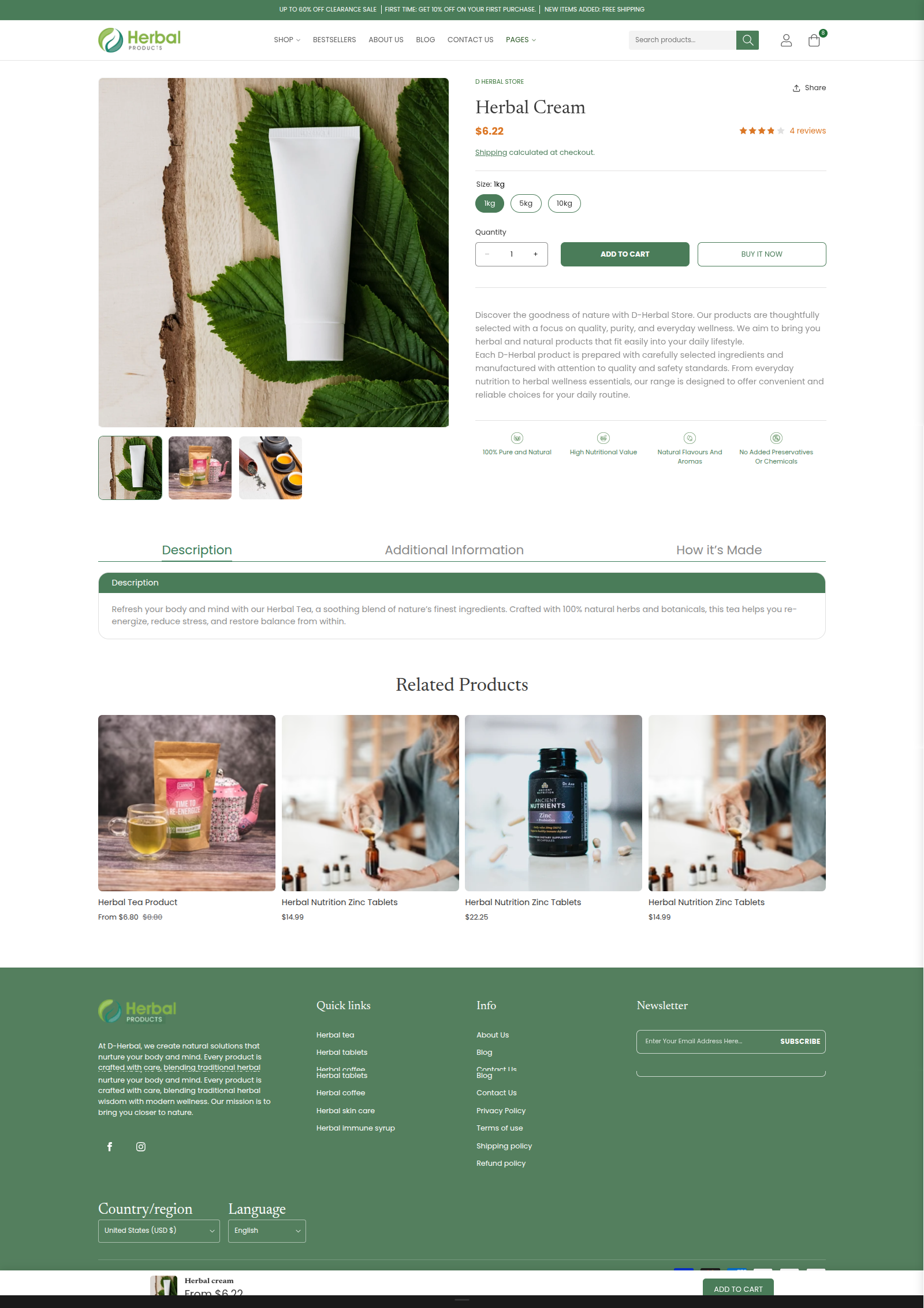 Product Page Screenshot