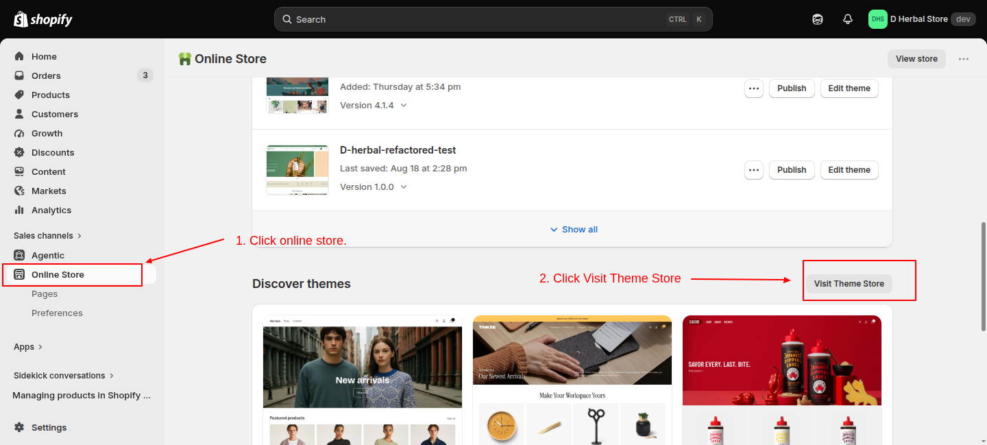 Shopify Store ScreenShot