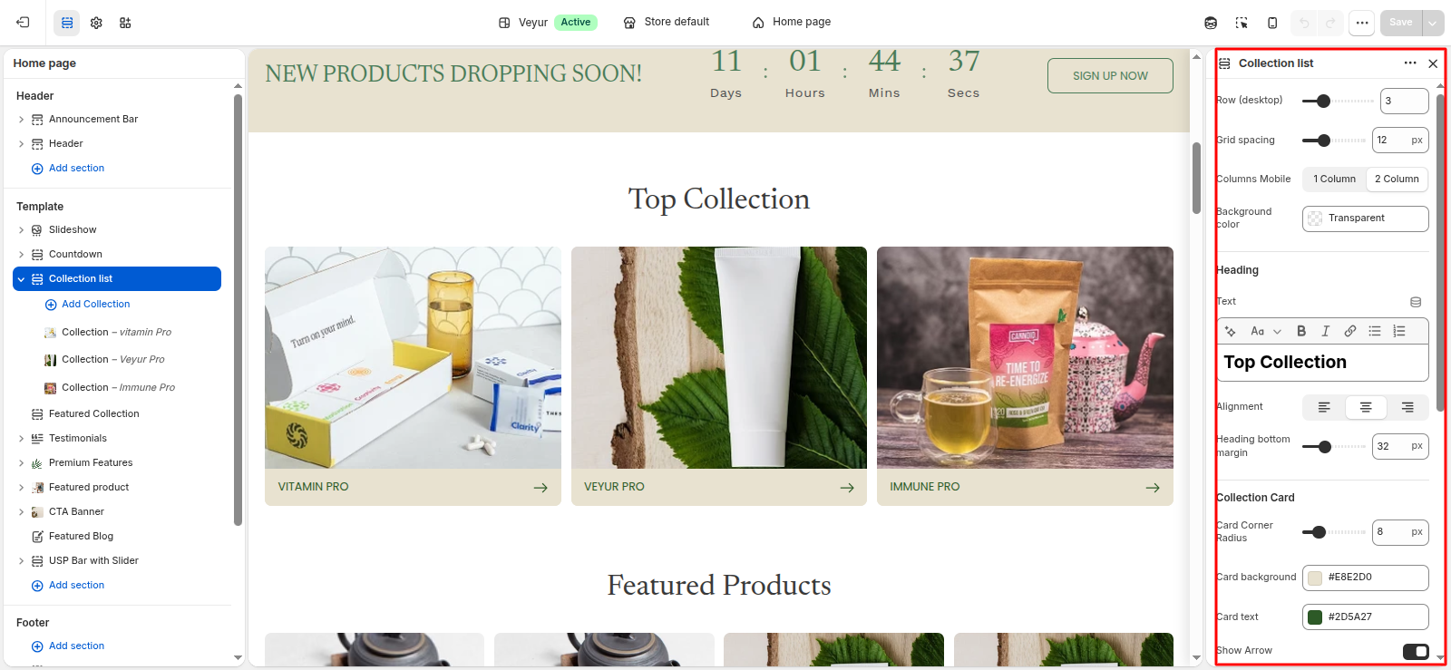Collection list Screenshot