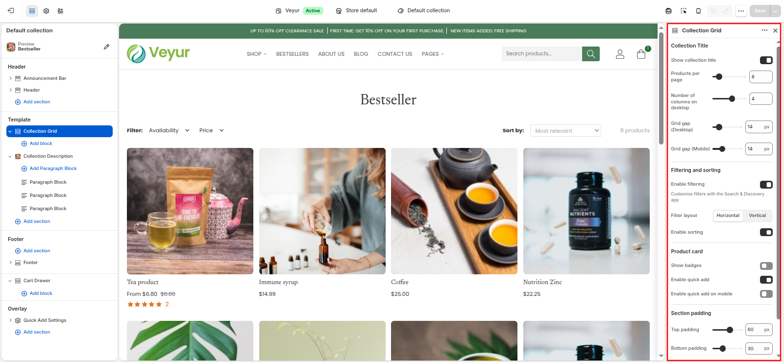 Collections grid Screenshot
