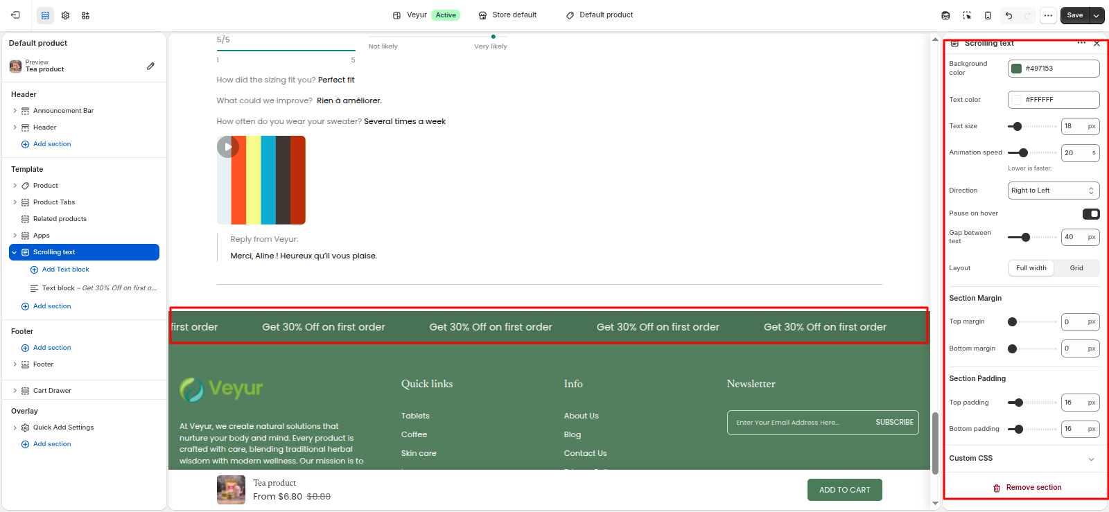 Scrolling text (Marquee) Screenshot